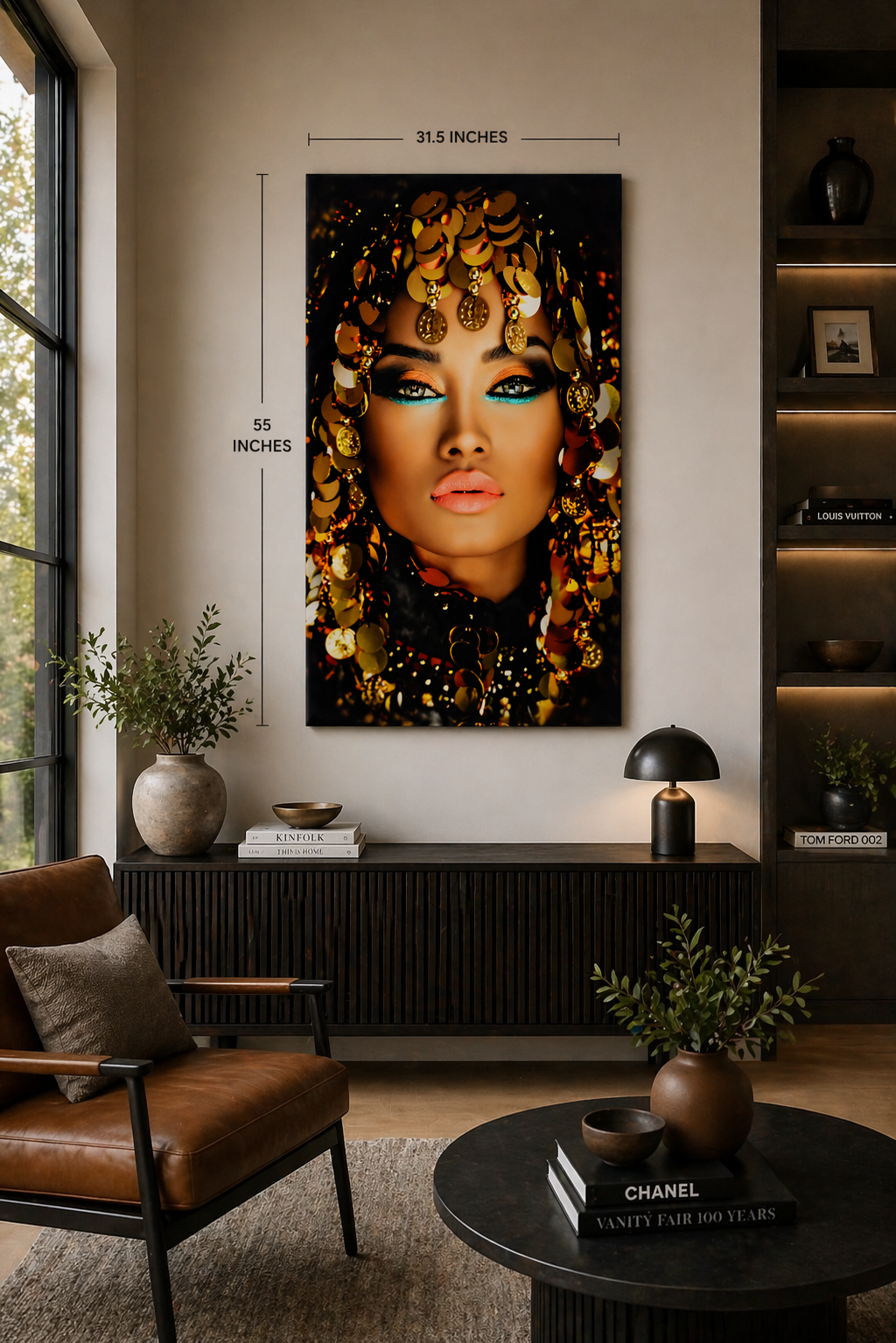 Golden Queen Portrait 31.5in x 55in
