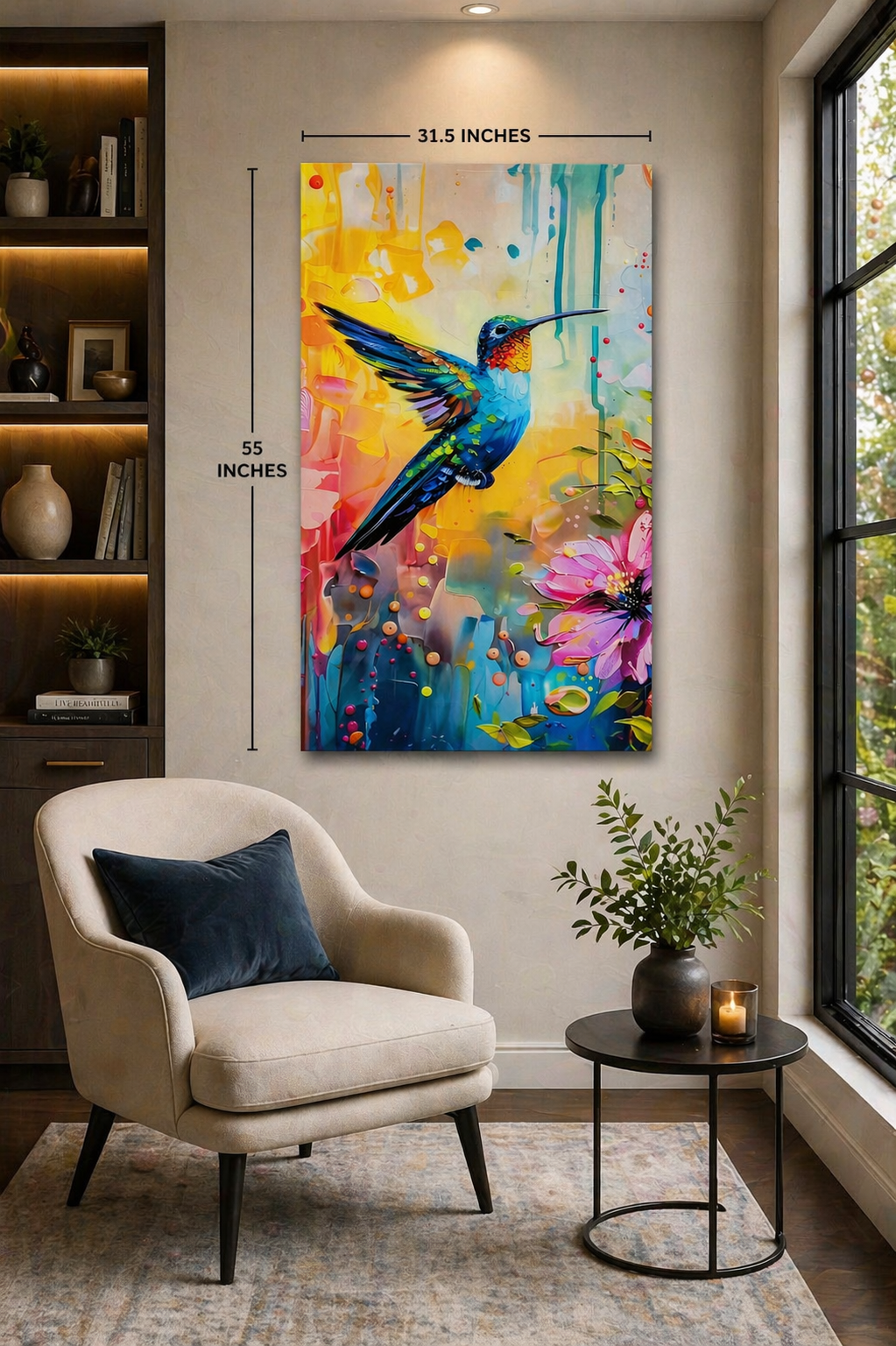 #1117L- Colorful Hummingbird
