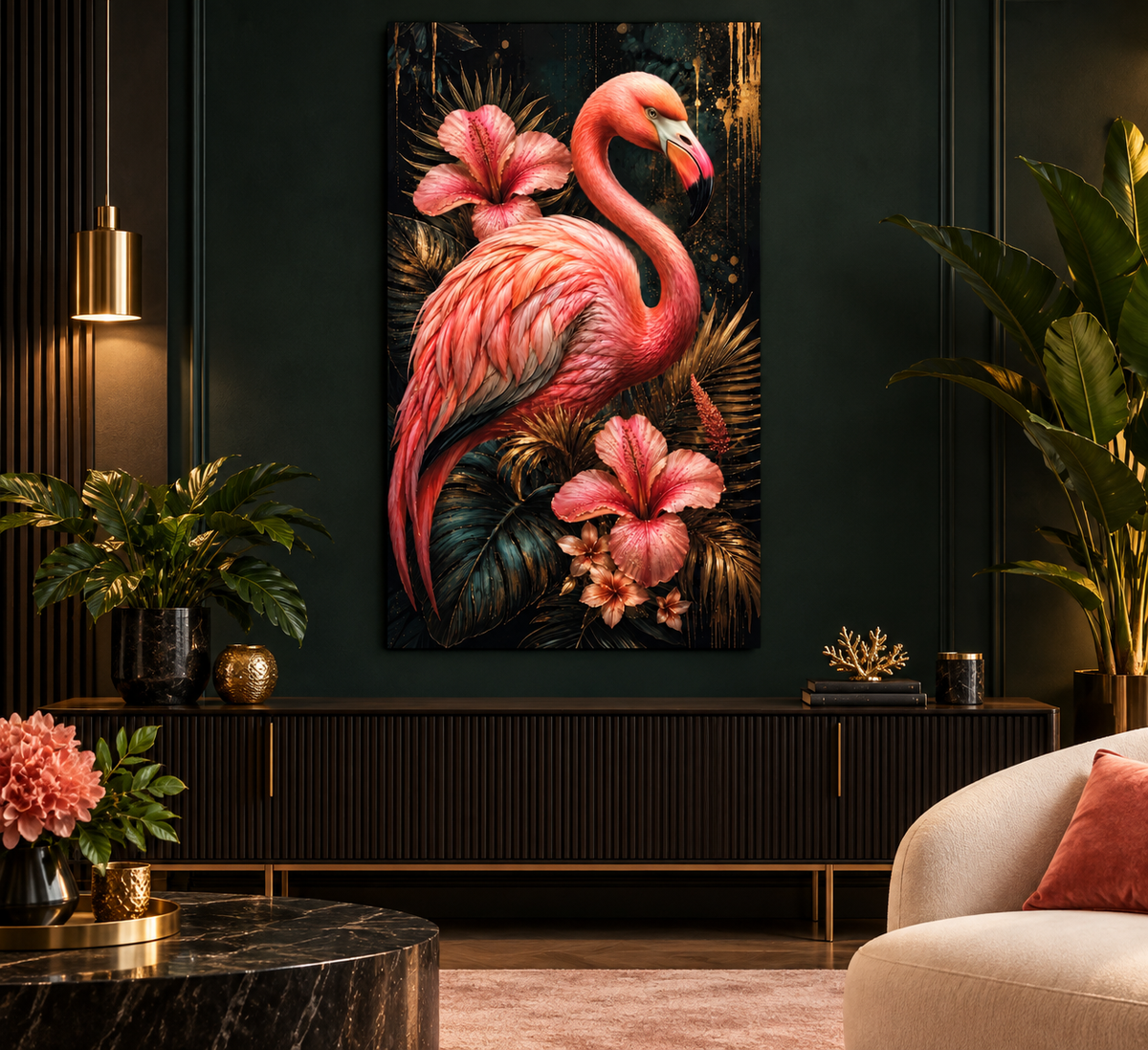 #2185L- Flamingo Royale Tropical