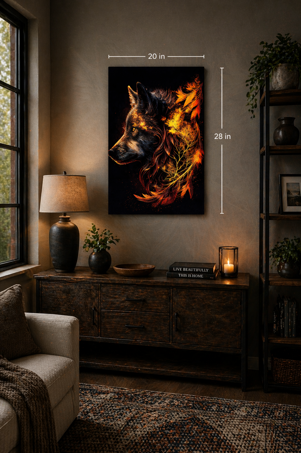 Ember Wolf 20in x 28in
