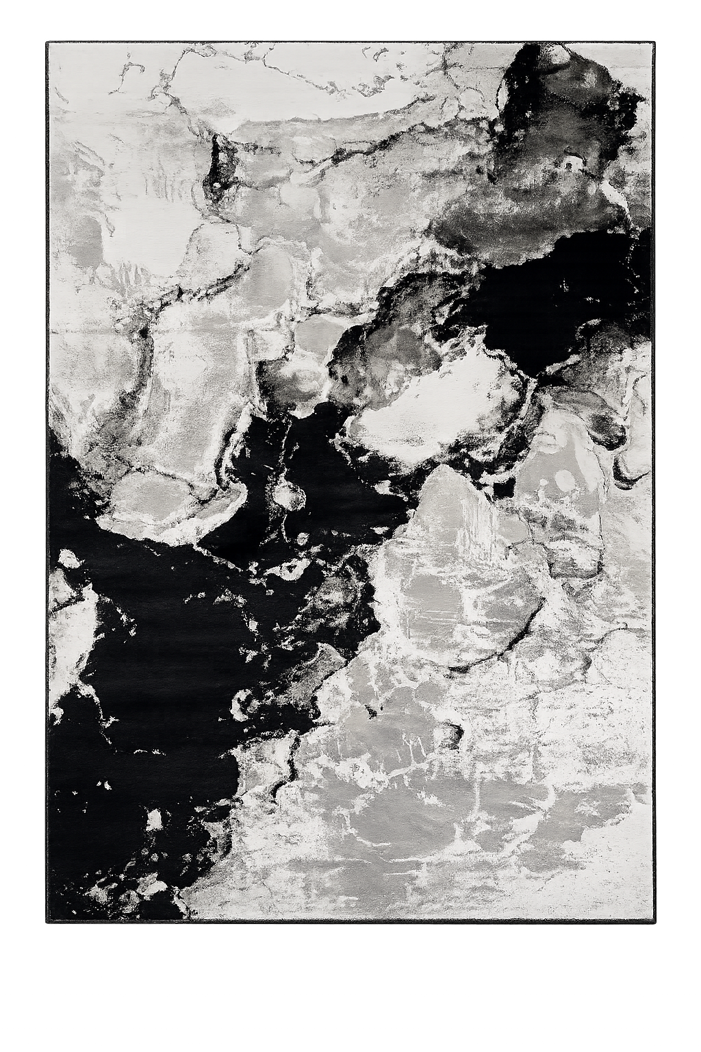 Monaco Black Abstract Area Rug – 5.4x7.5 & 8x10