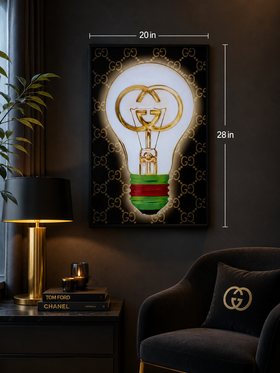 Luxury Light Bulb 20in x 28in