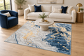 Haven Blue Abstract Area Rug – 5.4x7.5 & 8x10