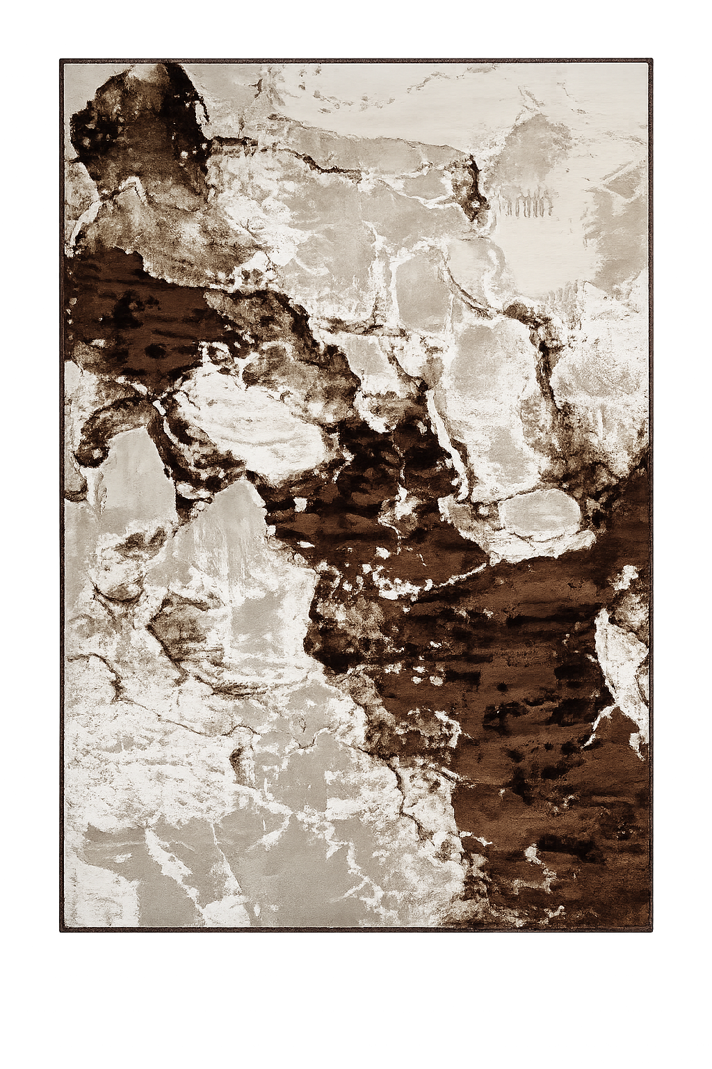 Monaco Brown Abstract Area Rug – 5.4x7.5 & 8x10
