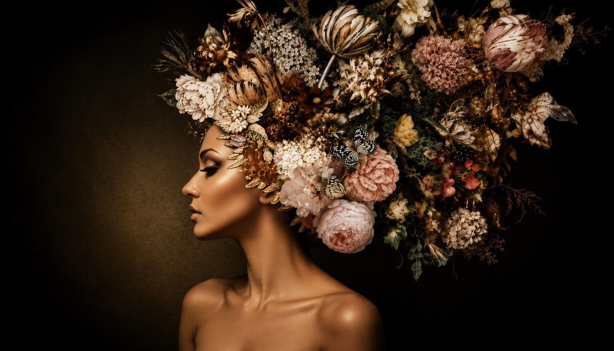 #2160L- Floral Empress Portrait