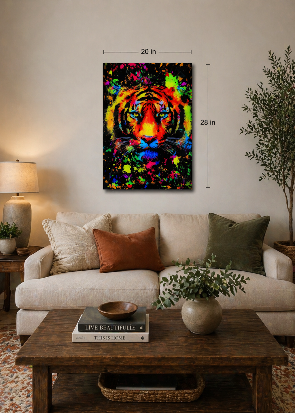 Neon Tiger 20in x 28in