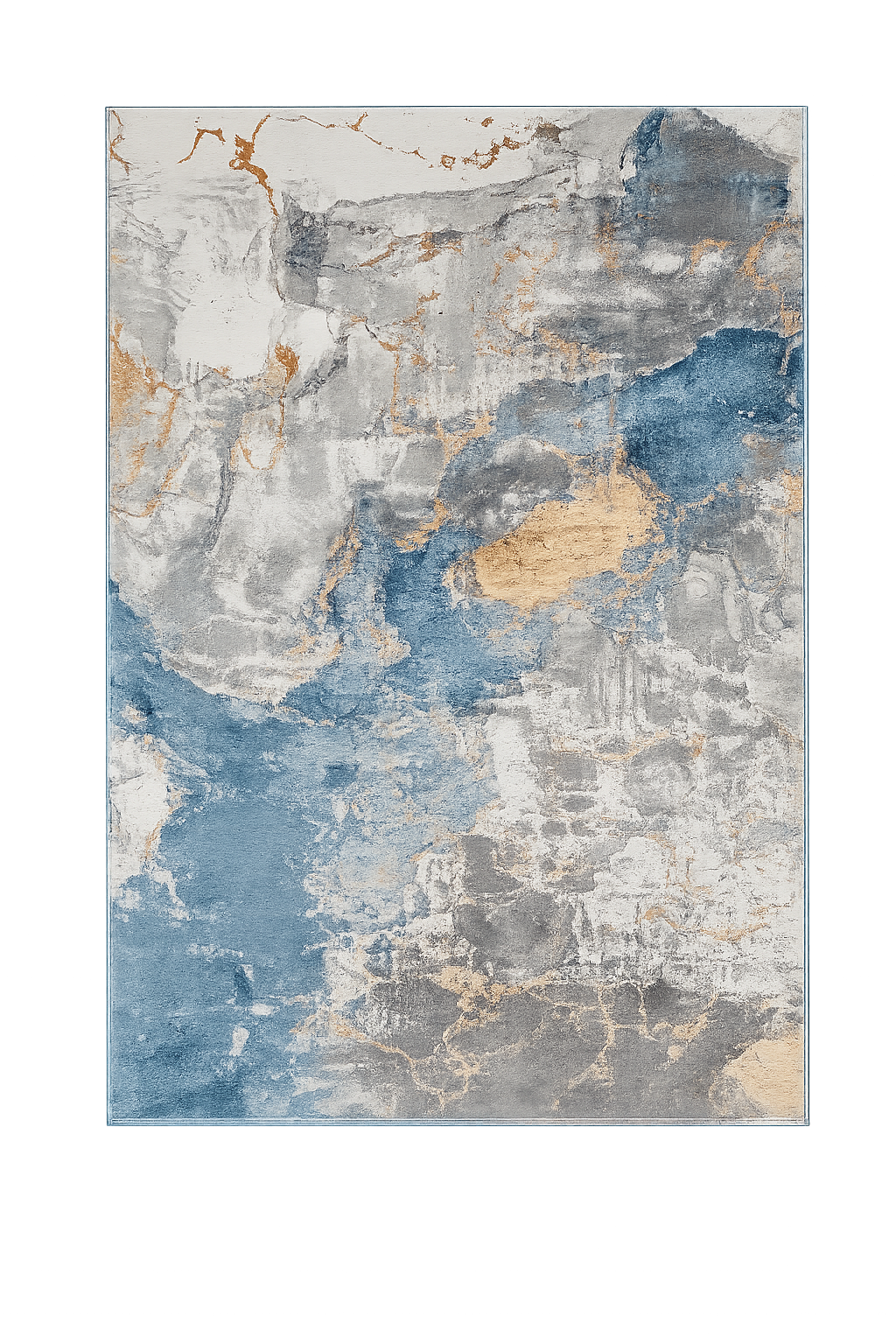 Monaco Blue Abstract Area Rug – 5.4x7.5 & 8x10