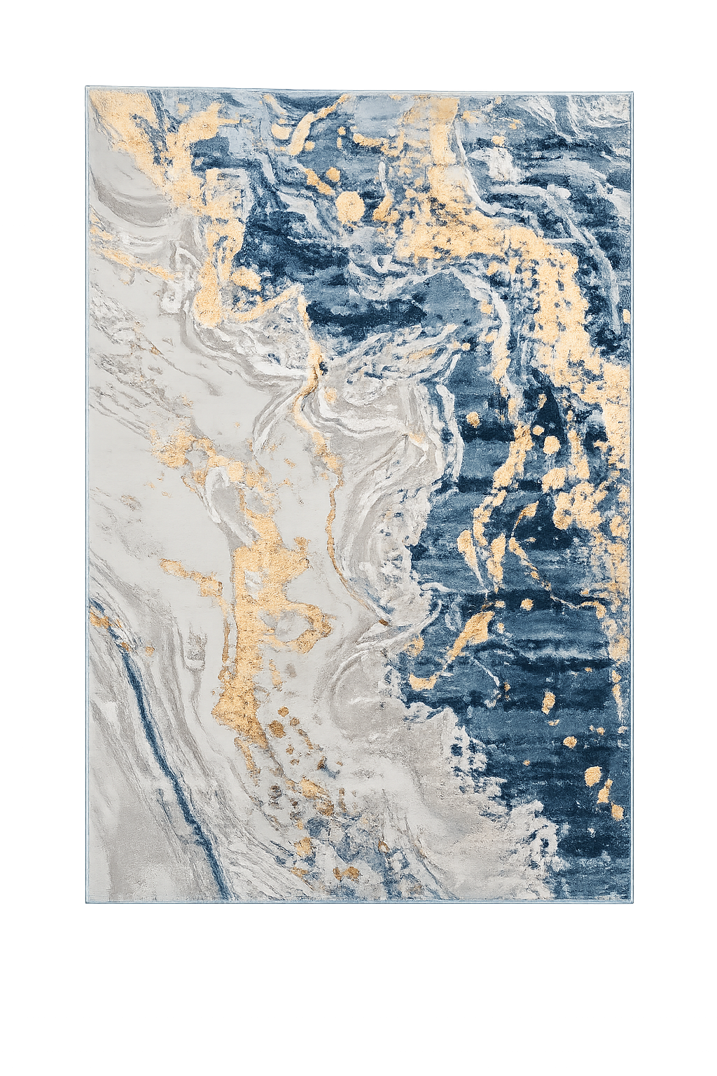 Haven Blue Abstract Area Rug – 5.4x7.5 & 8x10