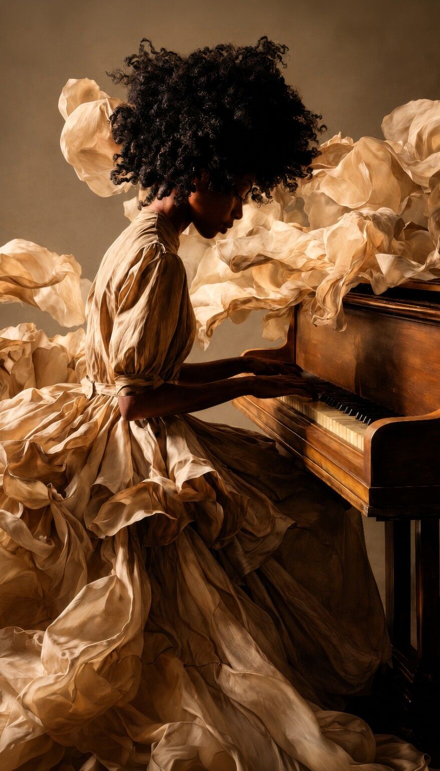 #2040L- Golden Sonata Piano Portrait