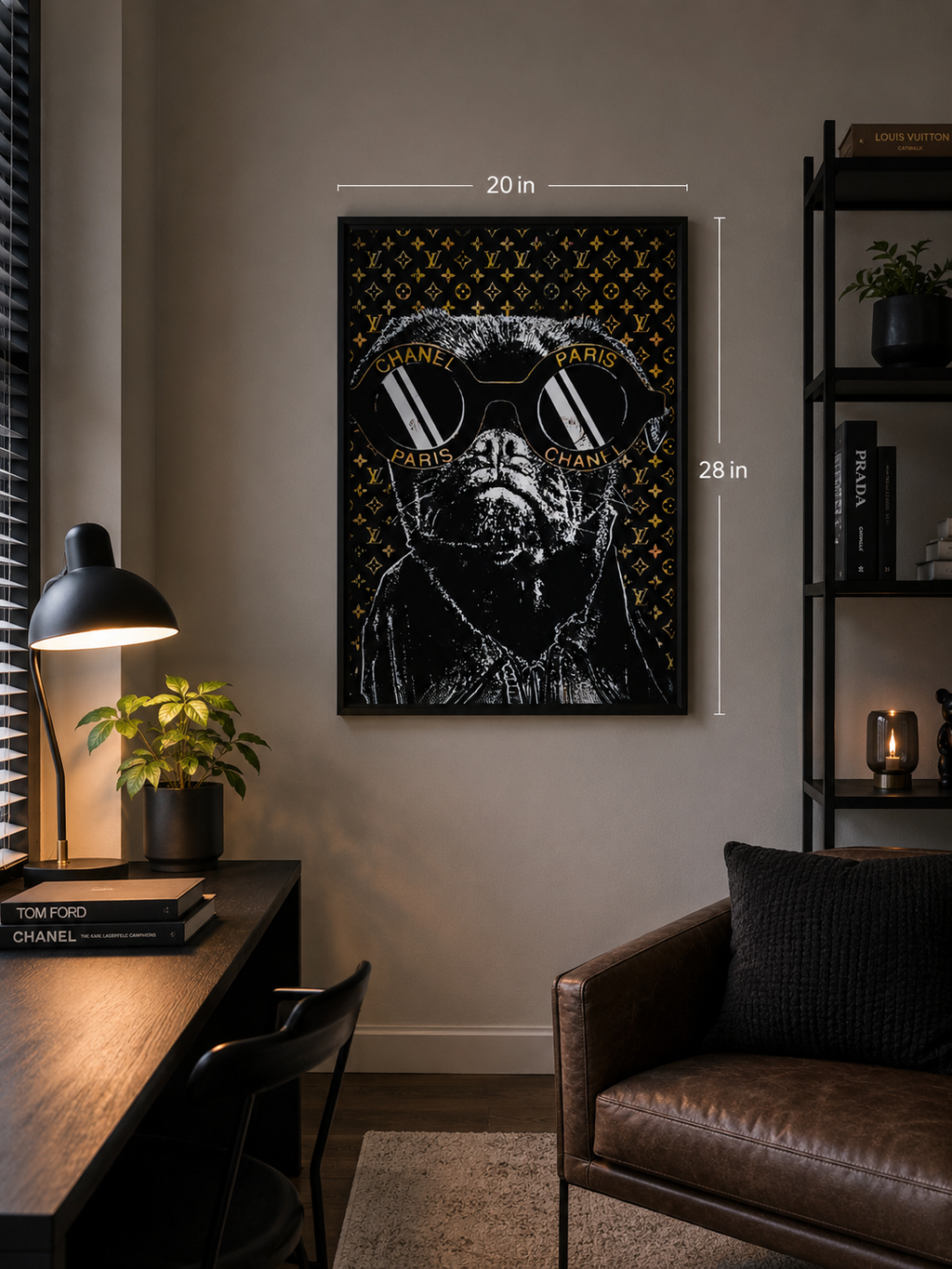 Luxury French Bulldog 20in x 28in