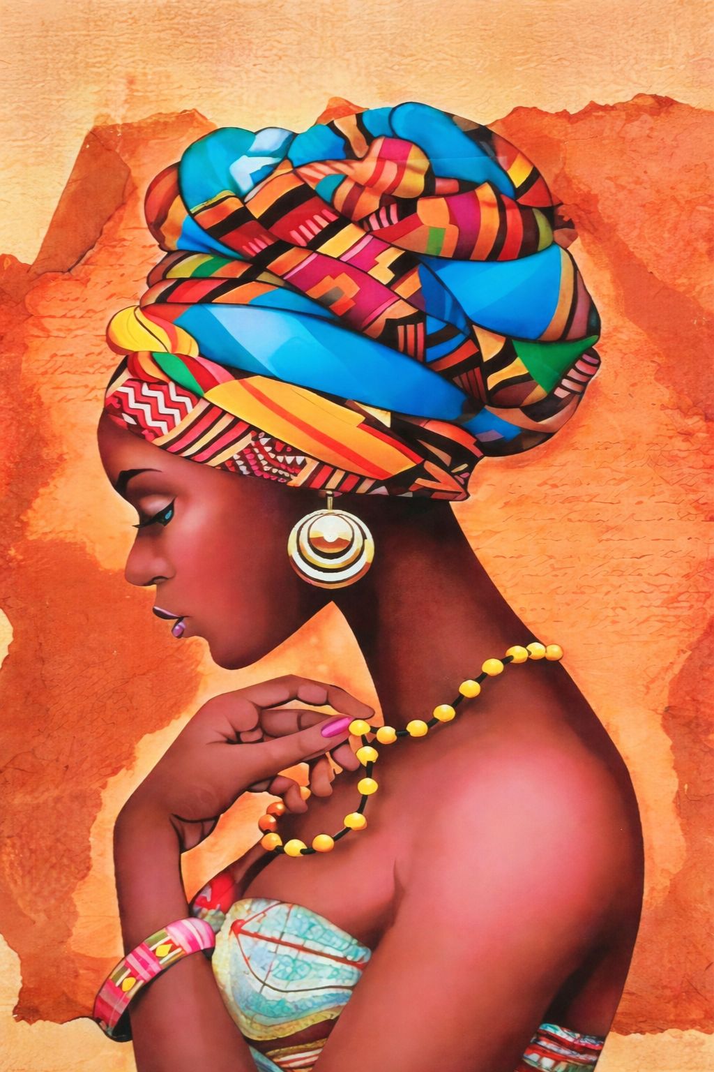 African Queen Portrait 31.5in x 55in