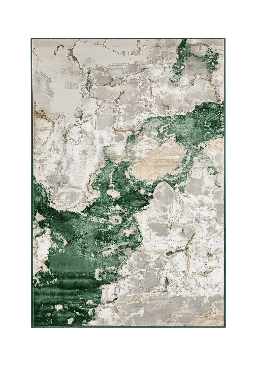 Monaco Green Abstract Area Rug – 5.4x7.5 & 8x10