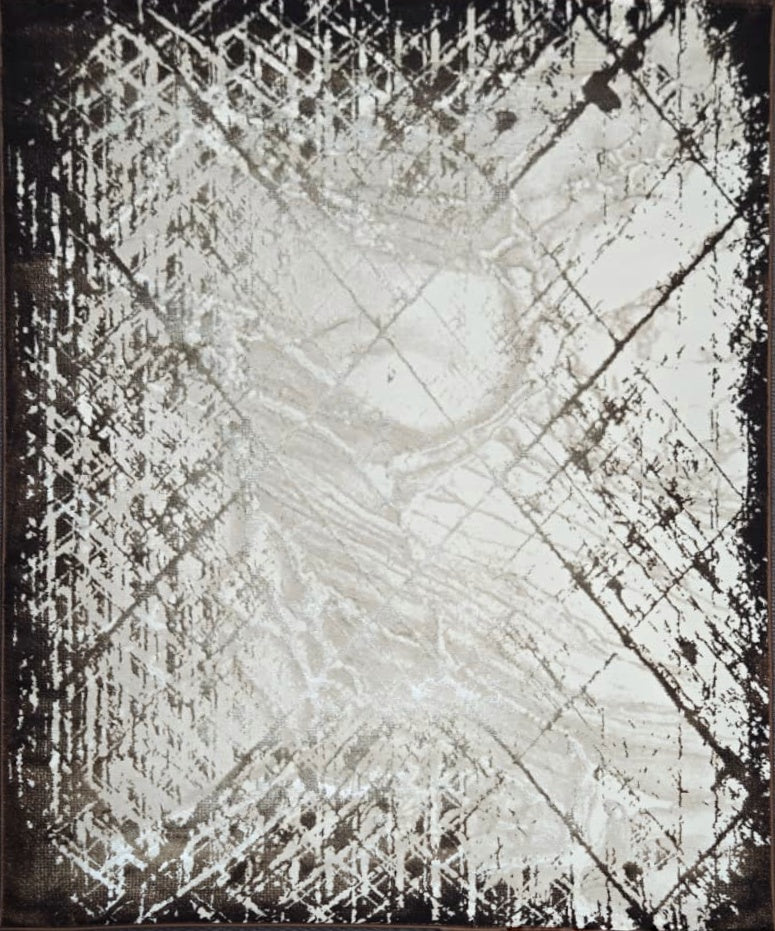 Legacy Brown Abstract Rug 5.4x7.5