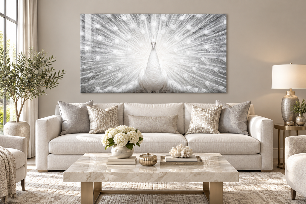 #2115L- Ivory Radiance White Peacock