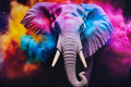 #1022L- Color Burst Elephant