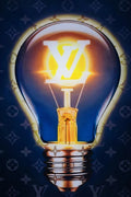 Luxury Illuminated Light Bulb 20in x 28in