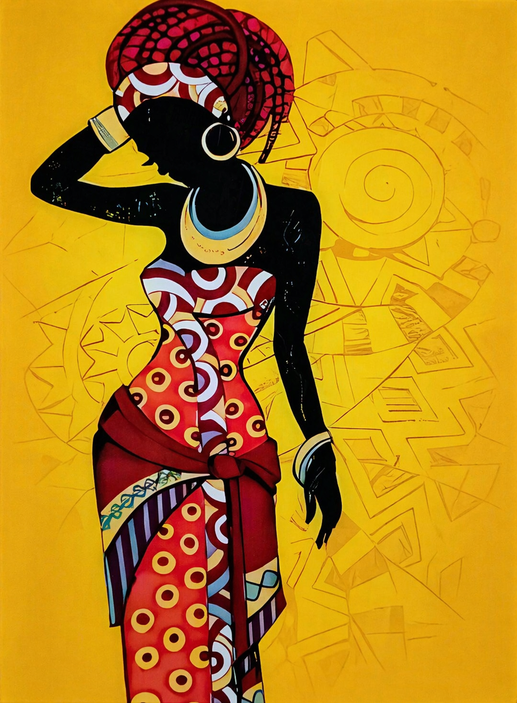 African Woman 20in x 28in