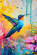 #1117L- Colorful Hummingbird