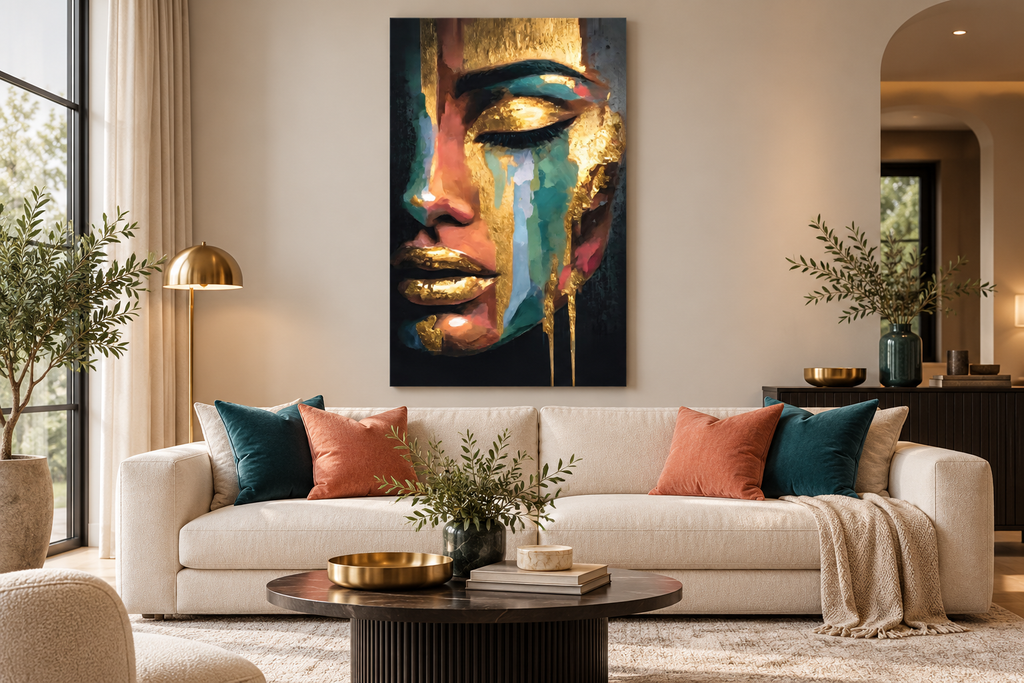 #2020L- Gilded Muse Abstract Portrait