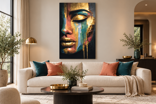 #2020L- Gilded Muse Abstract Portrait