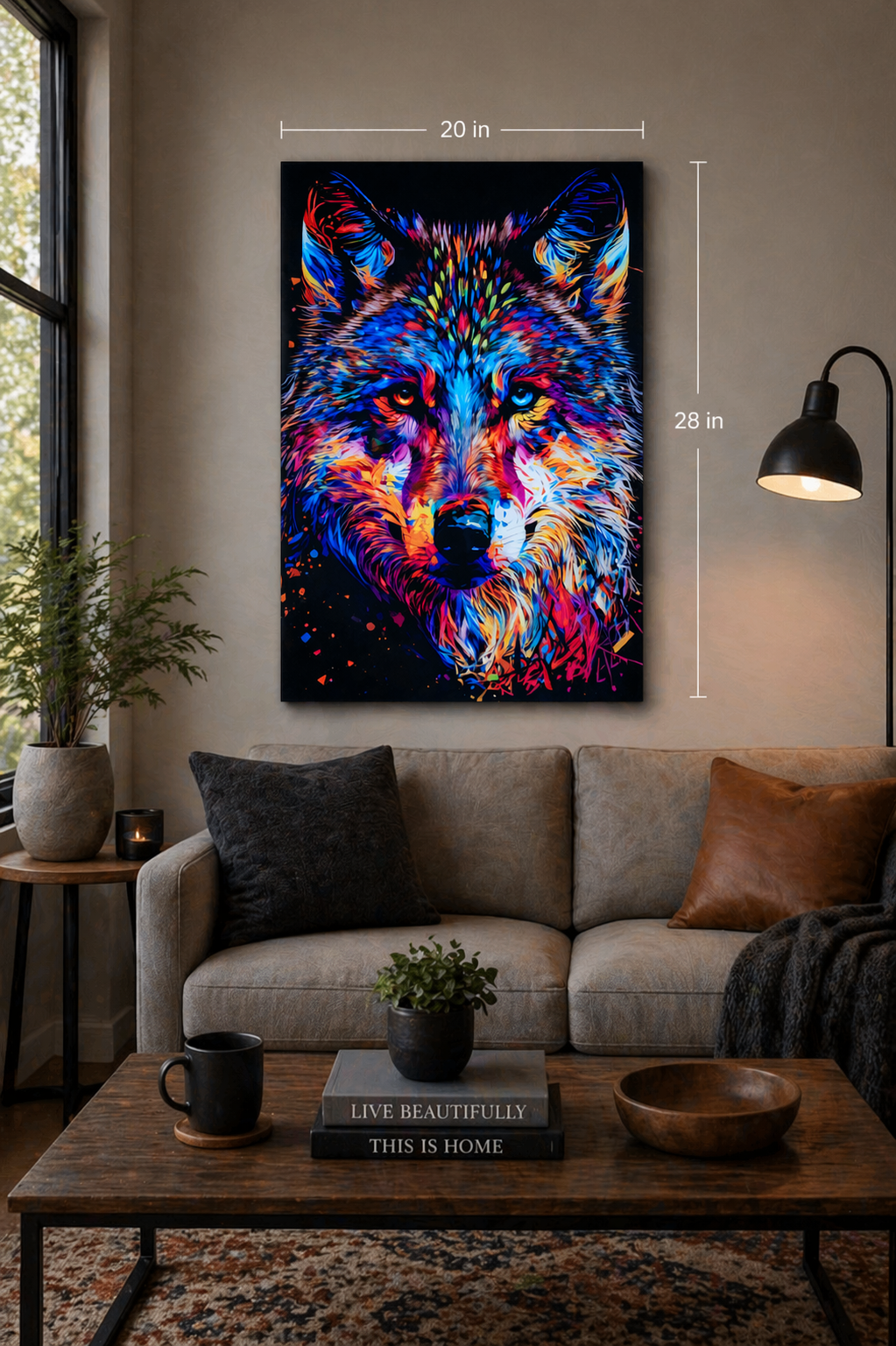Neon Wolf 20in x 28in