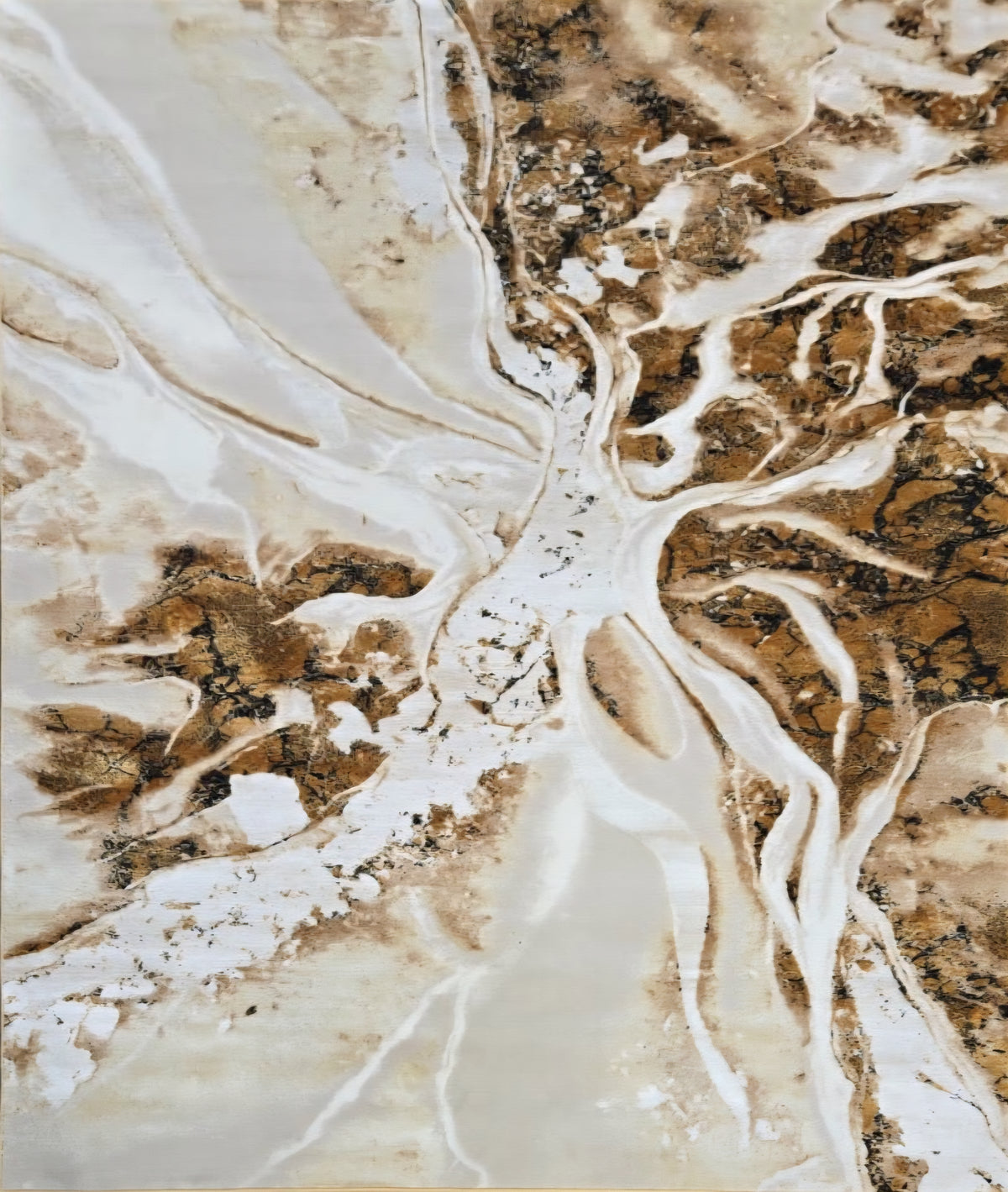 Fusion Gold Abstract Rug 5.4x7.5