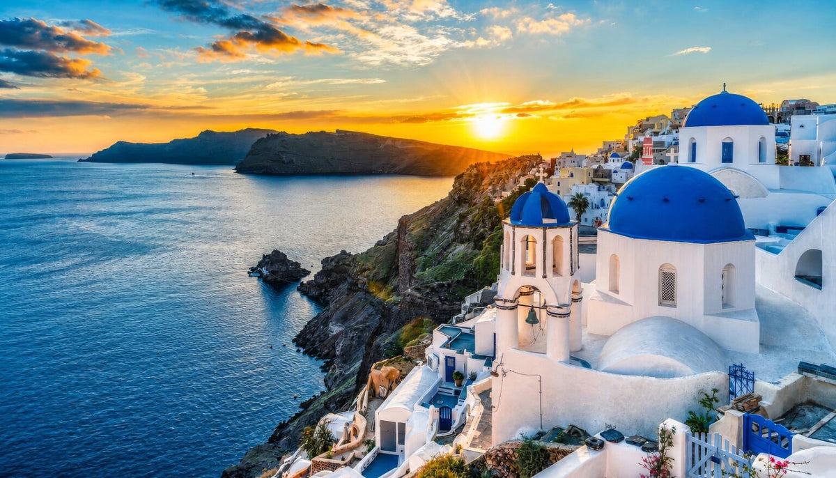 #2110L- Santorini Sunset Greek Island