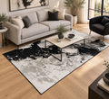 Monaco Black Abstract Area Rug – 5.4x7.5 & 8x10