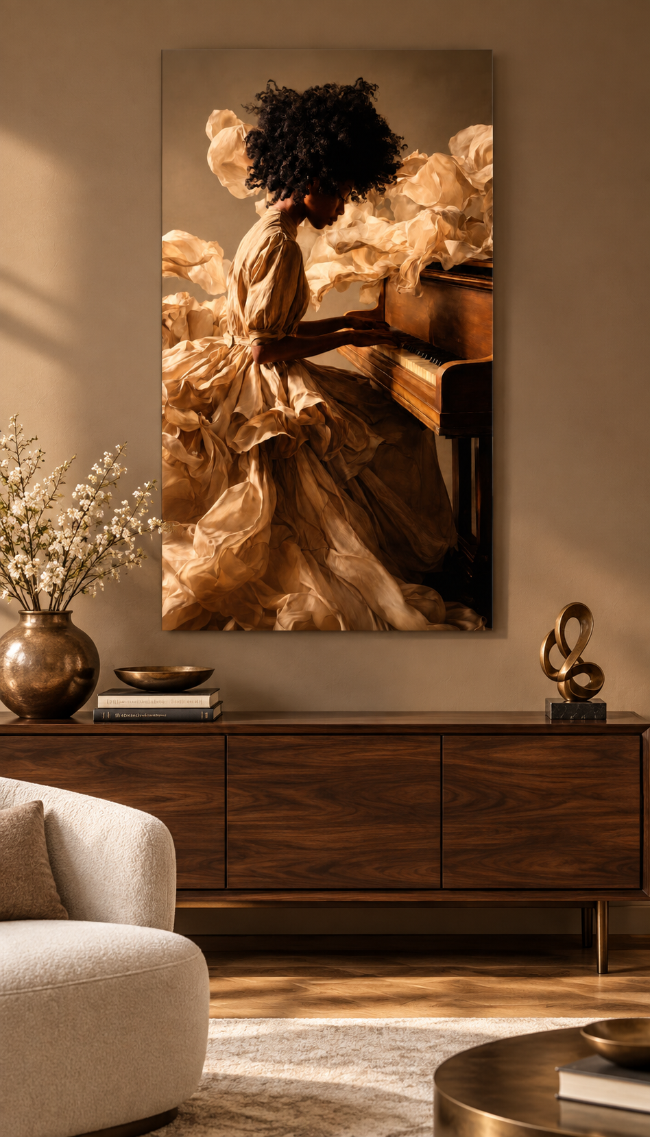 #2040L- Golden Sonata Piano Portrait