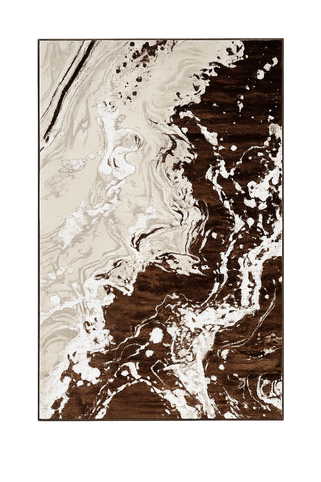 Haven Brown Abstract Area Rug – 5.4x7.5 & 8x10
