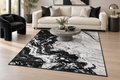 Haven Black Abstract Area Rug – 5.4x7.5 & 8x10