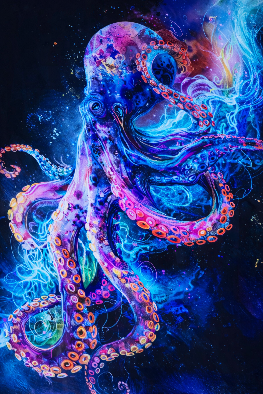 Neon Octopus 20in x 28in