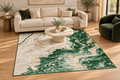 Haven Green Abstract Area Rug – 5.4x7.5 & 8x10