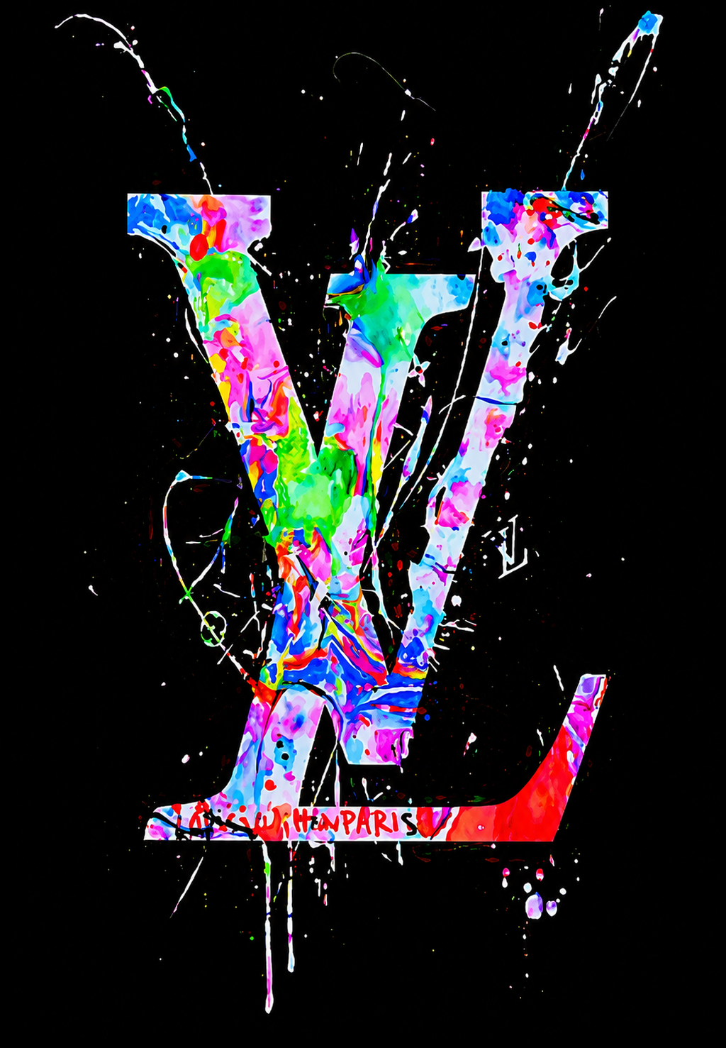 Luxury Neon Splash 20in x 28in