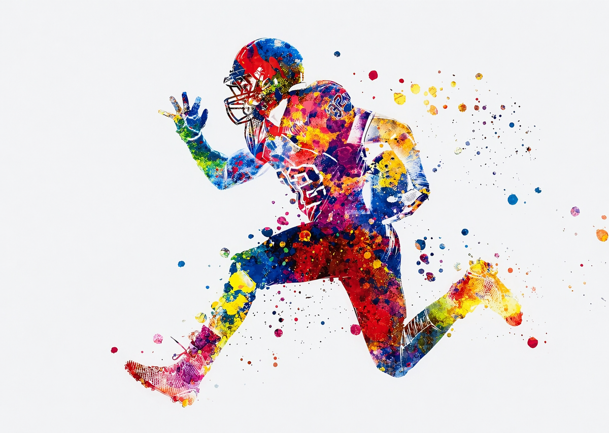 Football Runner 20in x 28in