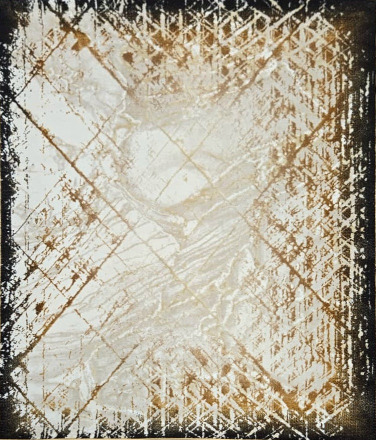 Legacy Gold Abstract Rug 5.4x7.5
